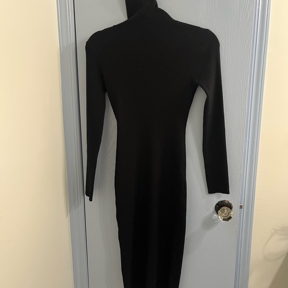 Lea & Viola Black Long Sleeve Sweater Dress